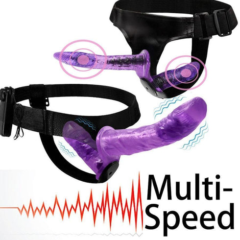 Lesbian Multi-Speed Double Dual Big Dildo Vibrator Strap On