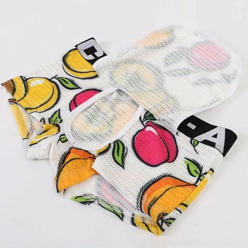 Fruity Open Crotch Cover Front Shorts - MiamiTeenyWeenyBikini.Com