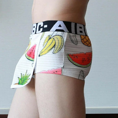 Fruity Open Crotch Cover Front Shorts - MiamiTeenyWeenyBikini.Com