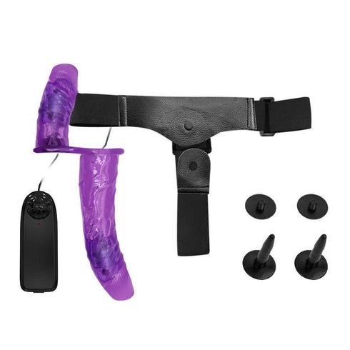 Lesbian Multi-Speed Double Dual Big Dildo Vibrator Strap On