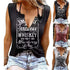 Whiskey V-neck Sleeveless Top - MiamiTeenyWeenyBikini.Com