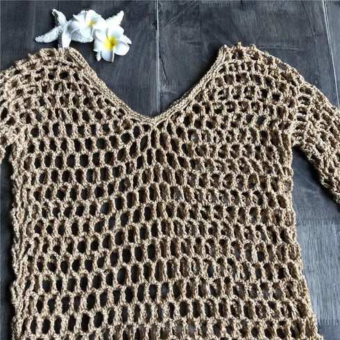 Crochet Swimwear Cover-Up - MiamiTeenyWeenyBikini.Com