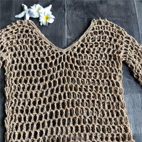 Crochet Swimwear Cover-Up - MiamiTeenyWeenyBikini.Com