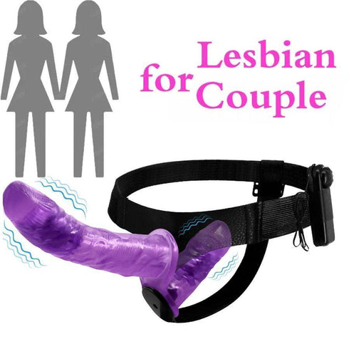 Lesbian Multi-Speed Double Dual Big Dildo Vibrator Strap On