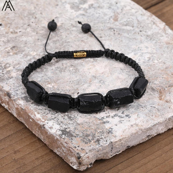 Natural Tourmaline Woven Bracelet