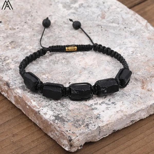 Natural Tourmaline Woven Bracelet