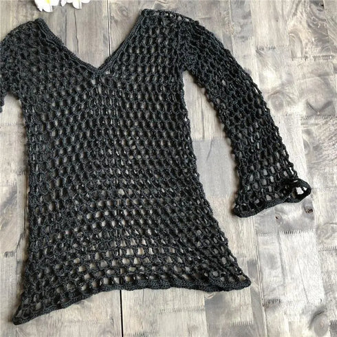 Crochet Swimwear Cover-Up - MiamiTeenyWeenyBikini.Com