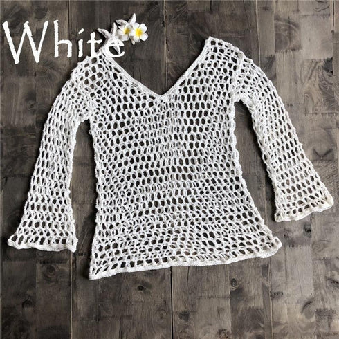 Crochet Swimwear Cover-Up - MiamiTeenyWeenyBikini.Com
