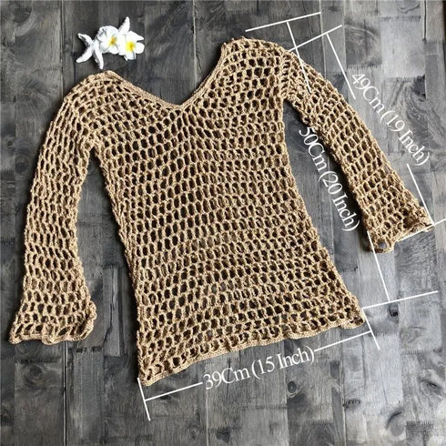 Crochet Swimwear Cover-Up - MiamiTeenyWeenyBikini.Com