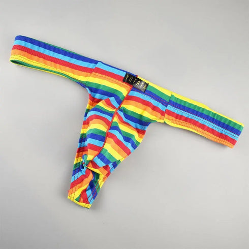 Rainbow Stripe Jock - MiamiTeenyWeenyBikini.Com