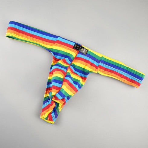 Rainbow Stripe Jock - MiamiTeenyWeenyBikini.Com