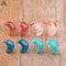 Natural Stone Moon Stud Earrings - MiamiTeenyWeenyBikini.Com