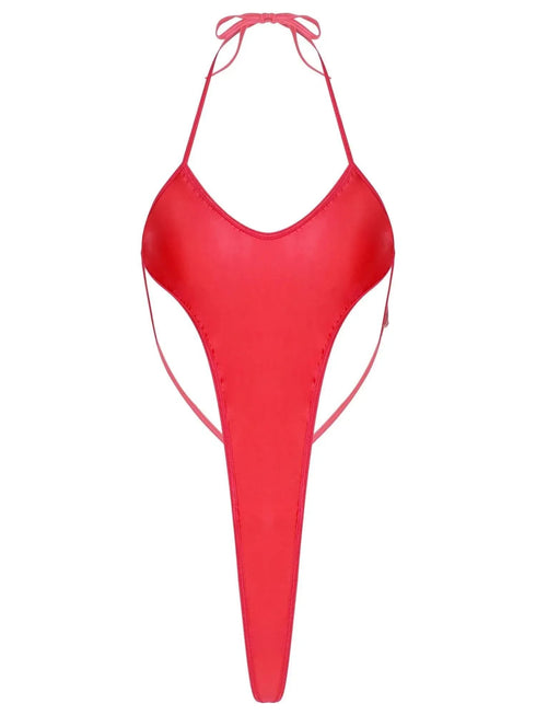 Silky Satin Backless Monokini - MiamiTeenyWeenyBikini.Com