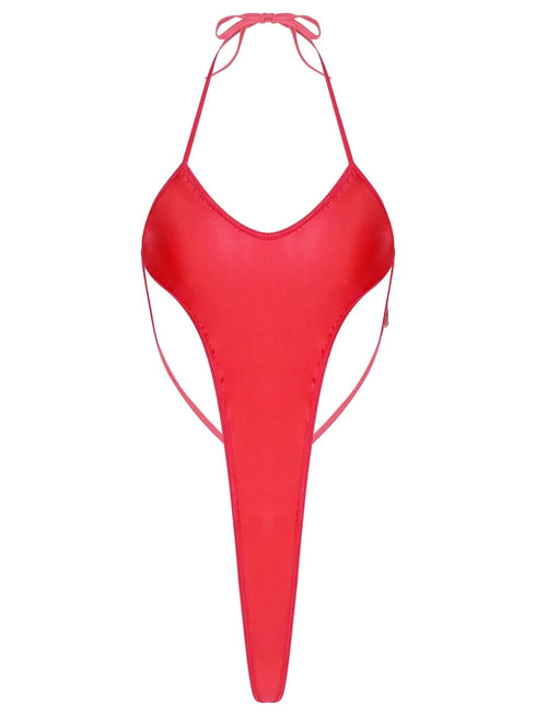 Silky Satin Backless Monokini - MiamiTeenyWeenyBikini.Com