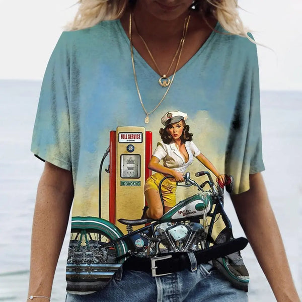 US Route 66 Print Tops - MiamiTeenyWeenyBikini.Com