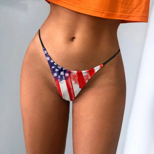 USA Flag Bikini Thong - MiamiTeenyWeenyBikini.Com