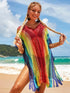 Rainbow Crochet Beach Cover Up - MiamiTeenyWeenyBikini.Com
