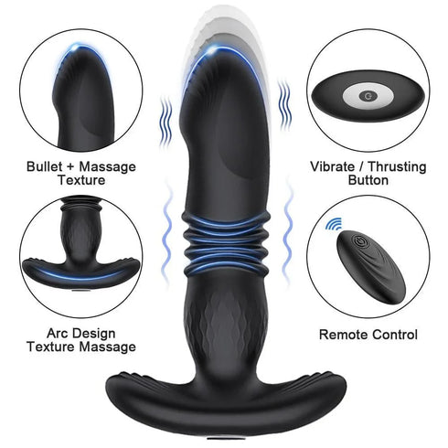 Telescopic Vibrating Butt Plug - MiamiTeenyWeenyBikini.Com