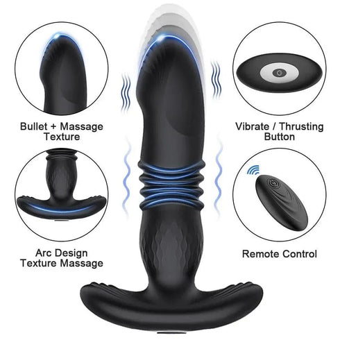 Telescopic Vibrating Butt Plug - MiamiTeenyWeenyBikini.Com