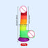 Rainbow Realistic Dildo - MiamiTeenyWeenyBikini.Com
