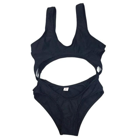Black One Piece Trikini - MiamiTeenyWeenyBikini.Com