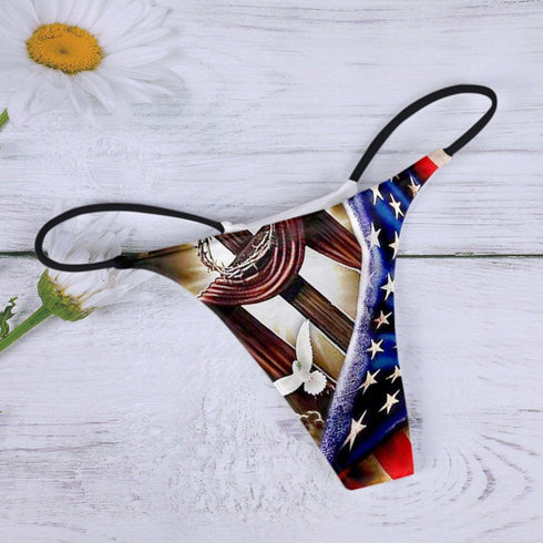 USA Flag Bikini Thong