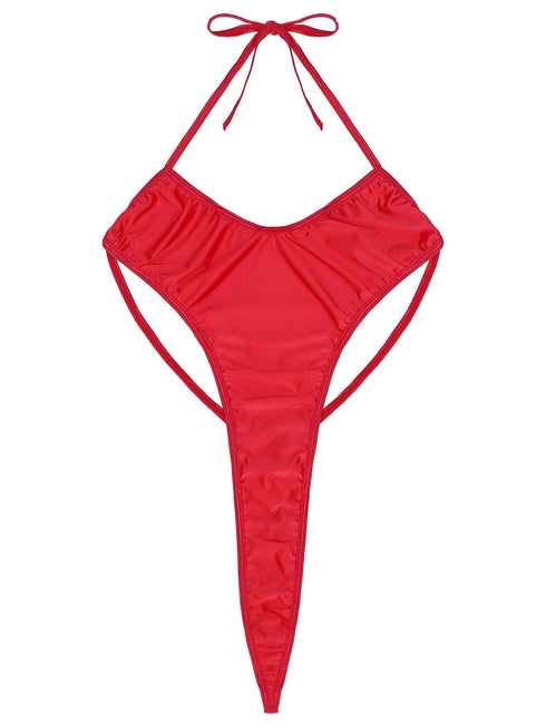 Silky Satin Backless Monokini - MiamiTeenyWeenyBikini.Com