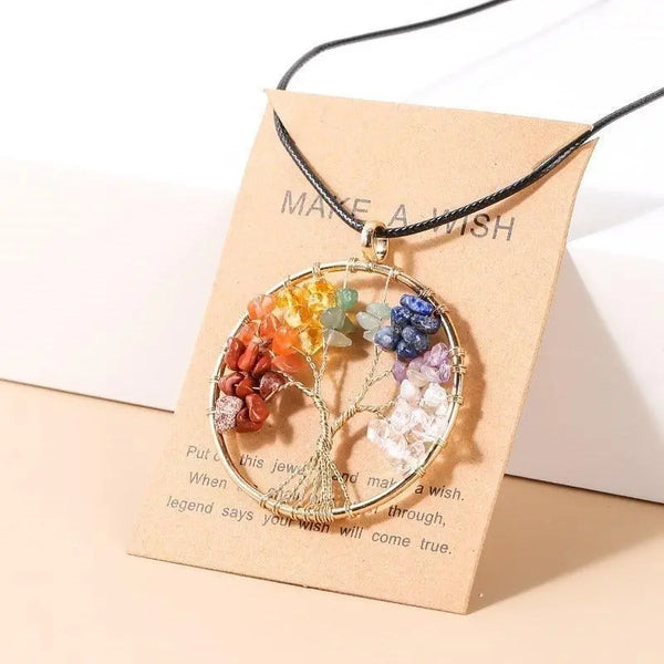 7 Chakras Tree Of Life Pendant - MiamiTeenyWeenyBikini.Com