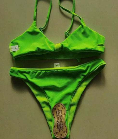 Alien Print Green Swimwear -MiamiTeenyWeenyBikini.Com