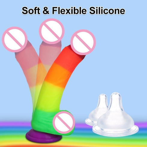 Rainbow Realistic Dildo