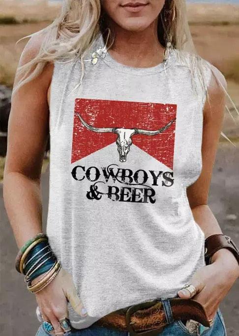 Cowboys And Beer Tanks Top