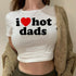 I Love Hot Dads Crop Top - MiamiTeenyWeenyBikini.Com
