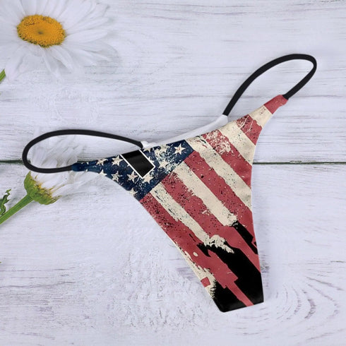 USA Flag Bikini Thong - MiamiTeenyWeenyBikini.Com