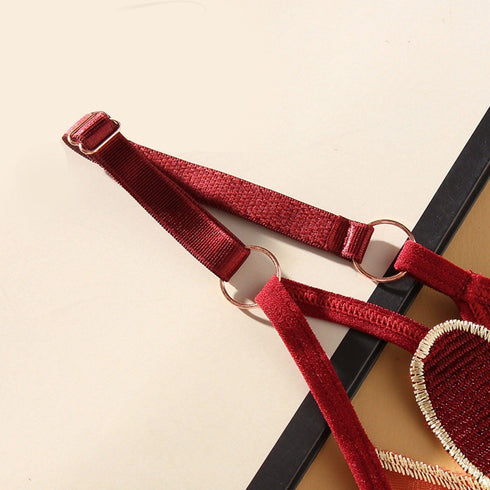 Heart Lace Up Panty Thongs