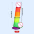 Rainbow Realistic Dildo - MiamiTeenyWeenyBikini.Com
