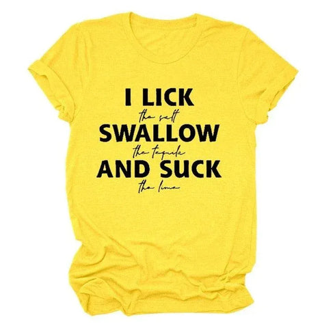 I Lick Swallow and Suck Tee Shirt - MiamiTeenyWeenyBikini.Com