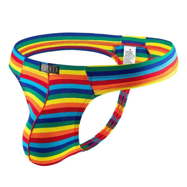 Rainbow Stripe Jock - MiamiTeenyWeenyBikini.Com