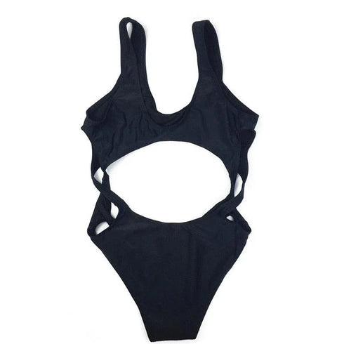 Black One Piece Trikini - MiamiTeenyWeenyBikini.Com