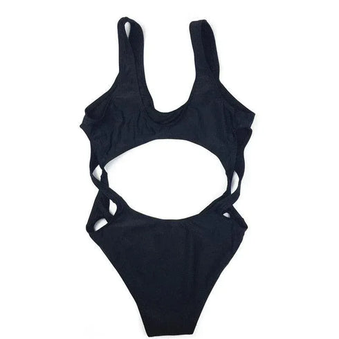 Black One Piece Trikini - MiamiTeenyWeenyBikini.Com