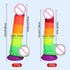 Rainbow Realistic Dildo - MiamiTeenyWeenyBikini.Com