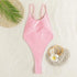 Pink Backless Thong Swimsuit - MiamiTeenyWeenyBikini.Com