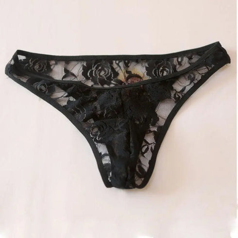 Men's Sexy Lace Transparent See Through Briefs - MiamiTeenyWeenyBikini.Com