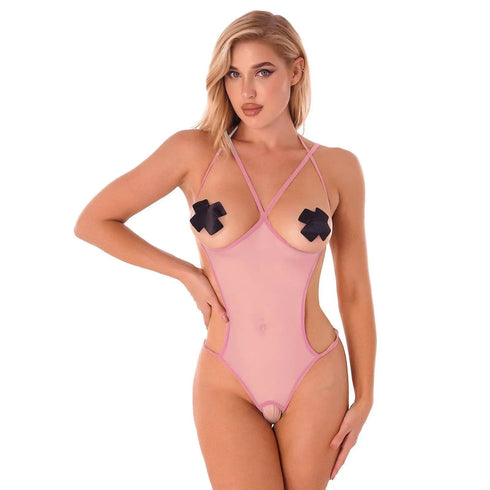 Mesh Crotchless Teddie - Miami Teeny Weeny Bikini