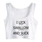 I Lick Swallow and Suck Crop Top - MiamiTeenyWeenyBikini.Com