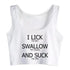 I Lick Swallow and Suck Crop Top - MiamiTeenyWeenyBikini.Com