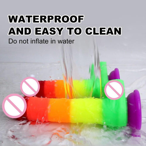 Rainbow Realistic Dildo