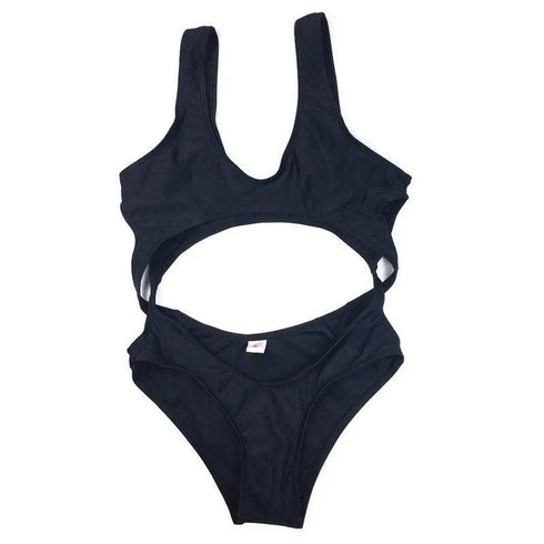 Black One Piece Trikini - MiamiTeenyWeenyBikini.Com