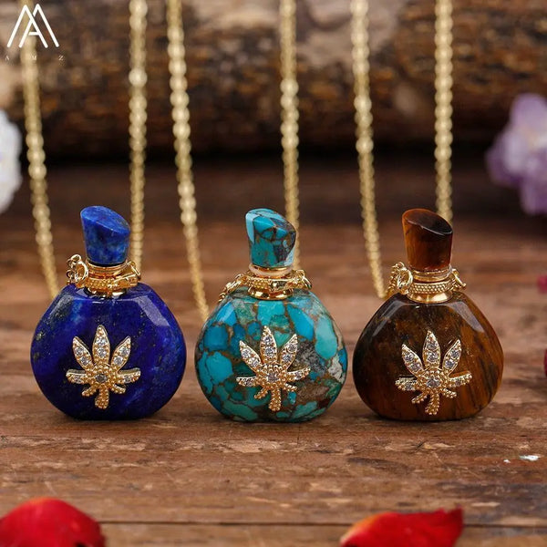 Natural Roses Amethyst Crystal Perfume Pendant - MiamiTeenyWeenyBikini.Com