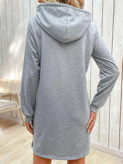 Striped Drawstring Long Sleeve Hoodie - MiamiTeenyWeenyBikini.Com