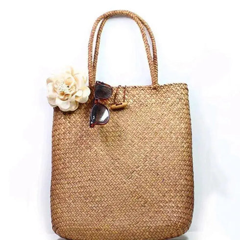 Fashion Designer Wicker Rattan Shoulder Bag - Beach Bag